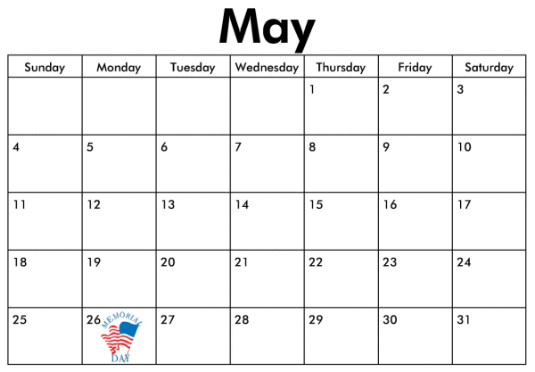 We celebrate Memorial Day the last Monday of June.